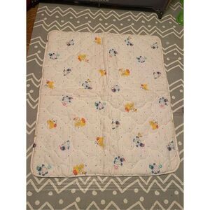 Vintage Sesame Street Cookie Monster & Big Bird  Baby Quilted Padded Crib Blanke